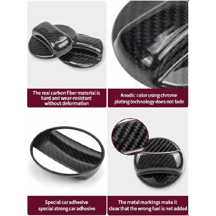 Carbon fiber fuel tank cover trim For Mercedes Benz A B C E R Class GLS GLA GLK GLC CLA AMG W204 W205 W212 W463 W176 accessories