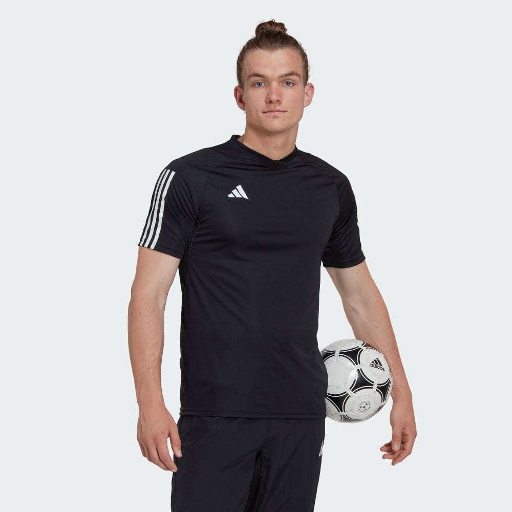 Adidas T Shirts Men's Black Crew Neck Moderate Straight Fit HK7638