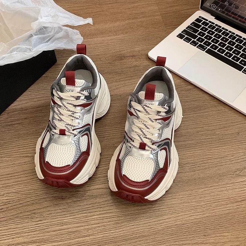 Женские кроссовки «папины кроссовки» новая весенняя модель на толстой подошве, увеличивающая рост, супермягкие повседневные кроссовки для бега, суперлегкие, с низким верхом, спортивные