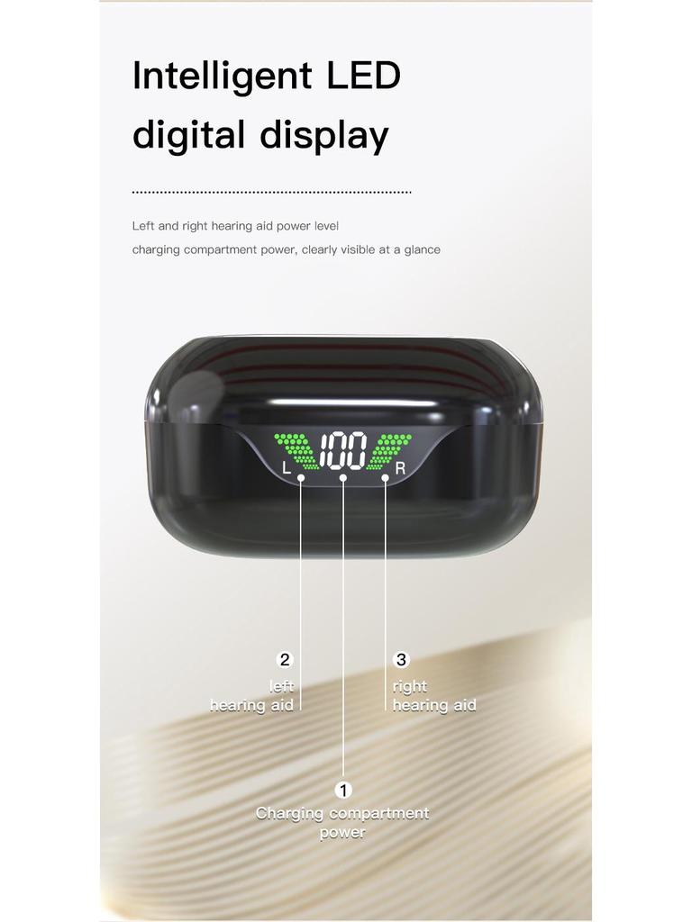 Невидимые слуховые аппараты TWS для пожилых: Перезаряжаемый трансграничный цифровой усилитель звука