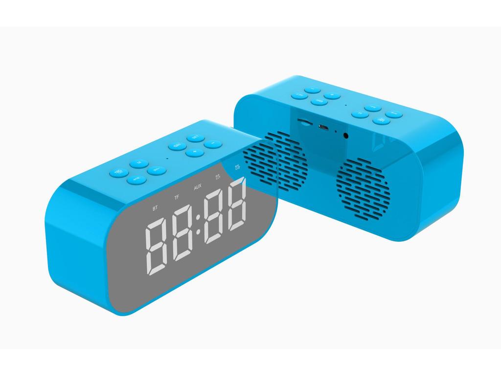 Беспроводной Bluetooth светодиодный будильник с динамиком, зеркалом и подарочной картой