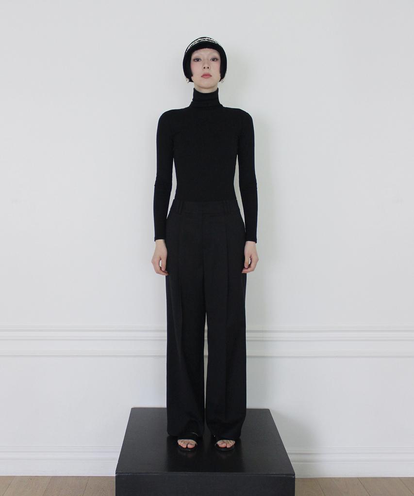 RUBATI Classic Wide Wool Pants (Black)