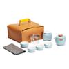 Portable Ceramic Travel Tea Set with Tea Tray