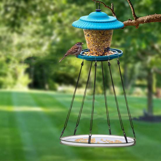 Birdseed Catcher Tray Universal Bird Feeder Attachment Hanging Hoop Platform for Hummingbird Feeders Bee Feeder Garden Accessories