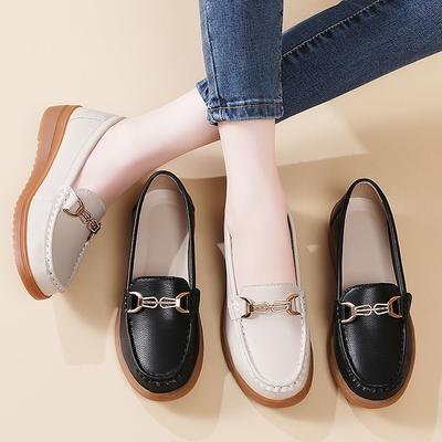 Женские мокасины лоферы кожаные туфли для вождения повседневные слипоны мягкие туфли медсестры черные туфли для ходьбы