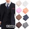 1PC Smooth Gentlemanly Polyester Fiber Business Meetings Delicate Feel Lightweight Bright Suit Pockets Pocket Square Durability