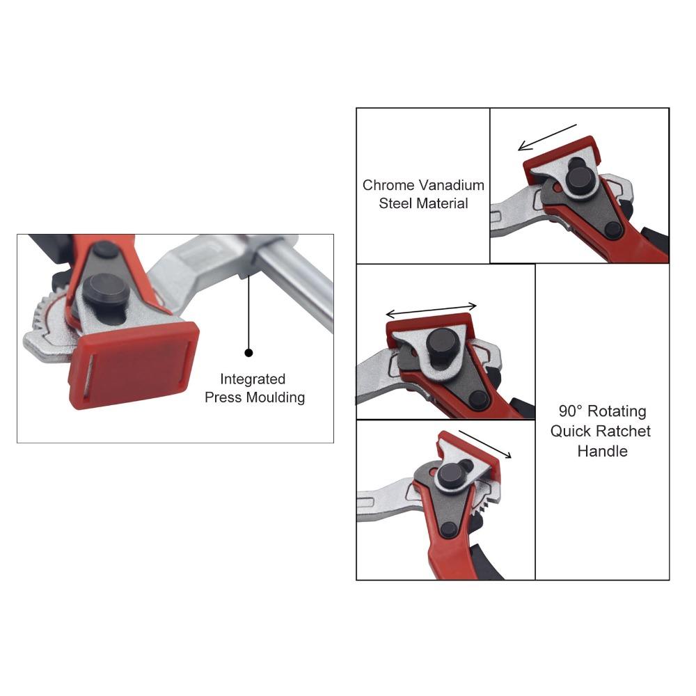 Heavy Duty Mechanism Woodworking Clamp Aluminum Alloy Rail Ratchet Bar Clamp For Woodworking