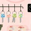 6Pcs Flower Pattern Silicone Key Cover Silicone Key Sleeve Reusable Key Identifier  Key Chain
