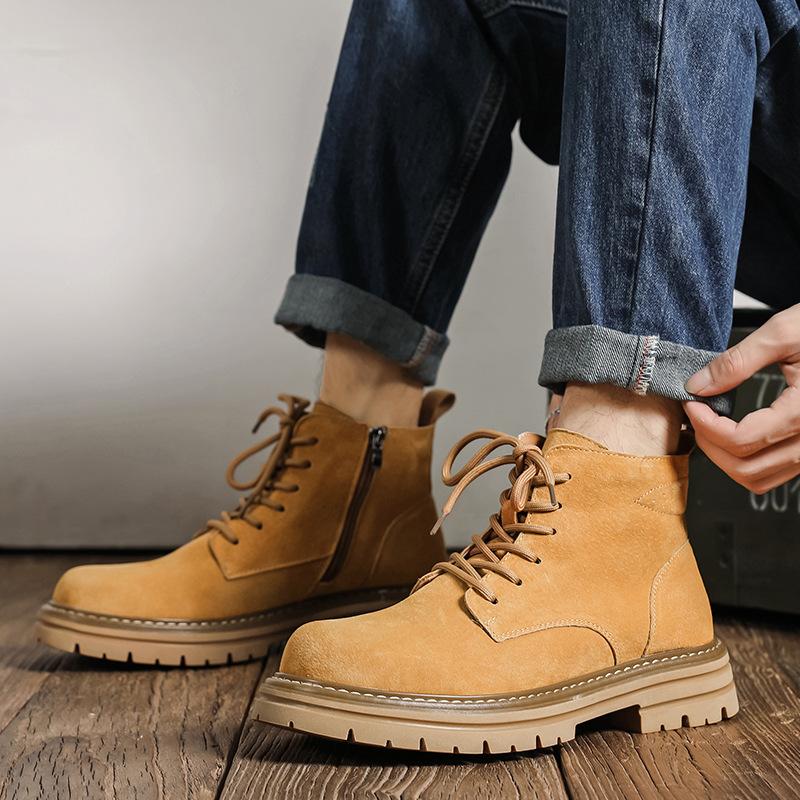 2025 Martin boots men's autumn retro high-top shoes men's boots British style tooling rhubarb boots 2052-M