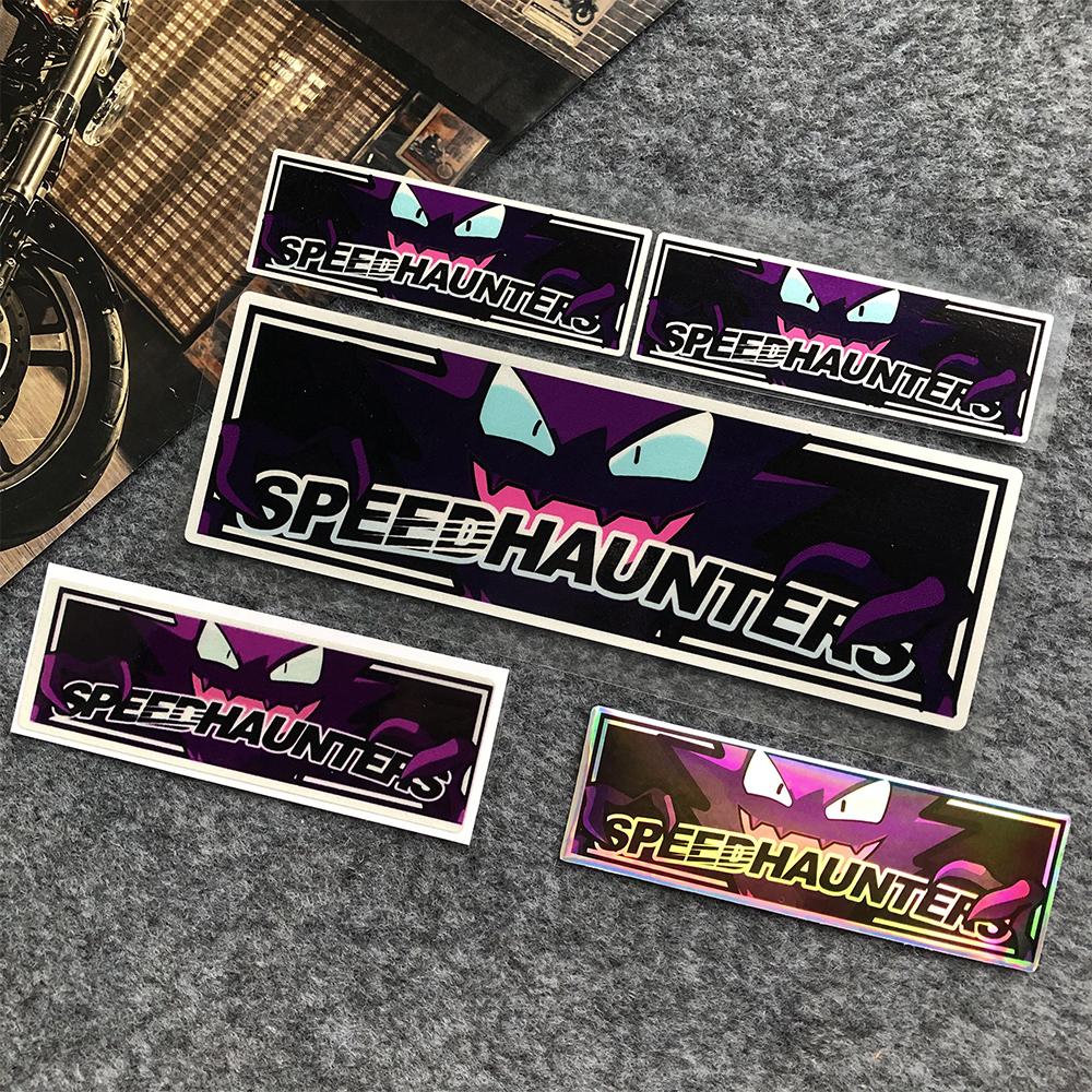 Светоотражающие Лазерные Наклейки на Автомобиль Speed Hunter Jdm На Кузов Стекло Фары Задние Фонари Креативный Текст Декор Аксессуары Наклейка