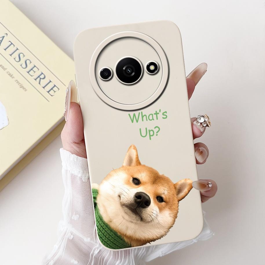 Чехол для Xiaomi Redmi A3 2024 Новый Модный Квадратный Силиконовый Цветочный Чехол для Защиты Объектива Камеры для Xiaomi Poco C61 RedmiA3 Бампер