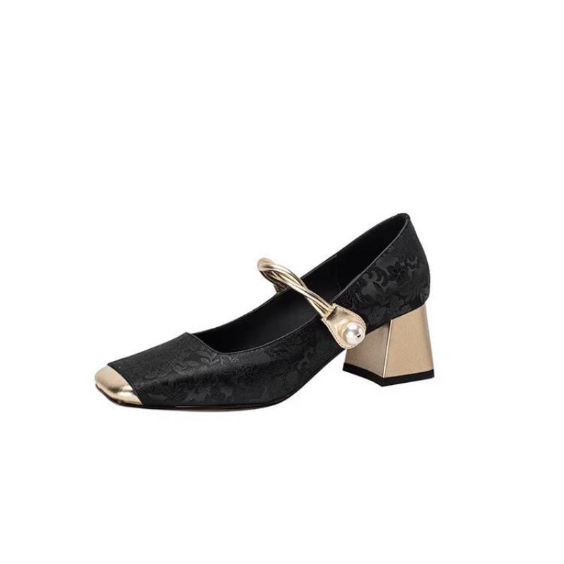 Женские босоножки золотистого цвета Shing Mary Jane Ballet Shoes весна-лето-осень Элегантные туфли на плоской подошве с имитацией жемчуга для отдыха на природе