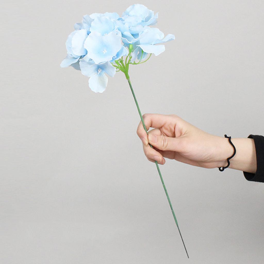 Outdoor Artificial Hydrangea Flowers UV Resistant Fake Plants, Faux Plastic Flower