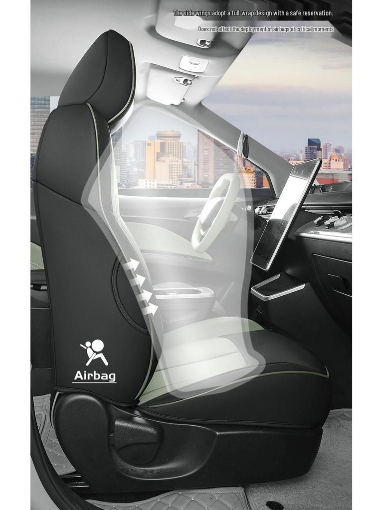 Nezha V Full Leather Car Seat Cushion Set - Universal, Four-Season, Five-Seat Model