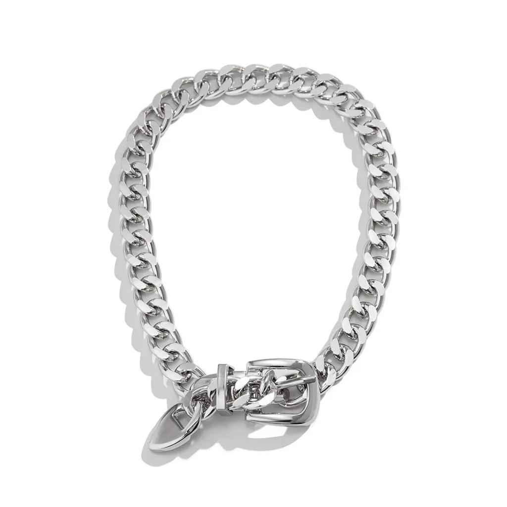 Преувеличенный металлический пояс-колье, ожерелье для женщин, толстые массивные цепочки на ключицы в стиле панк, ювелирные изделия на шею, подарок