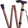 Foldable Lightweight Walking Stick, Trekking Pole With Rubber Tip, Adjustable Height