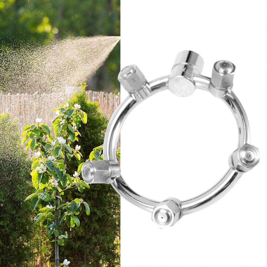 G1/4 внутренняя резьба распылительная форсунка 5 головок круглая садовая увлажнительная круглая распылительная форсунка