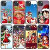 B-20 One Piece Christmas Black Case for OPPO A5 A9 A15 A16 A55 A94 A95 A96 Reno 6 7 8 10 5G Realme 7I 8I C30 C31 VIVO V23E V25 V27 Pro Y20S Y17S