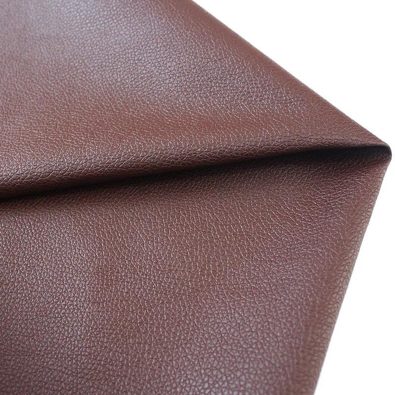 100x140cm Litchi PU Leatherette Faux Synthetic Leather Fabric for Sewing Bow Bag Brooches Sofa Car DIY Handwork Material Sheets