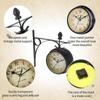 Grand Central Garden Decoration Wall Mount Double Sided Wall Clock Outside Metal Clock Bracket