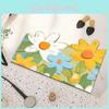 Lemon Colorful Cherry Blossoms Floral Patterns Diatom Mud Cushion Carpet Toilet