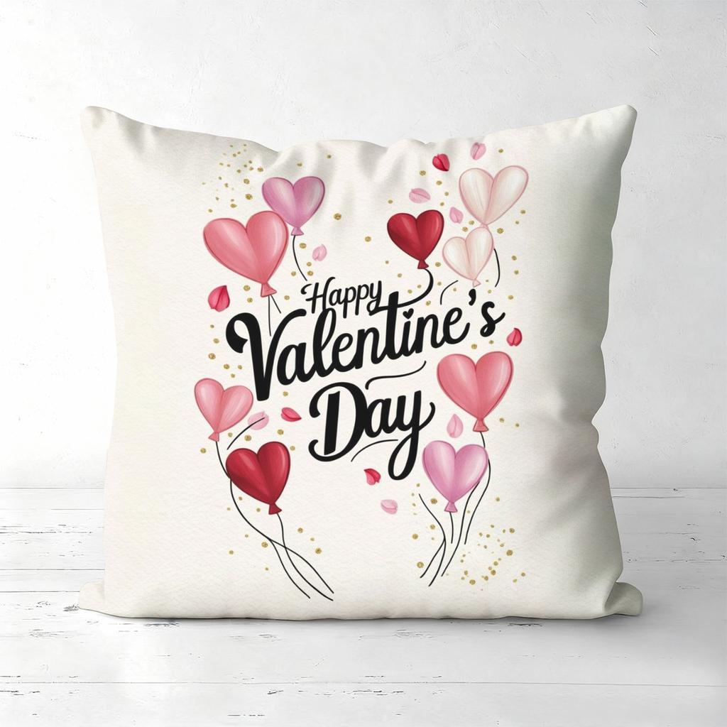 I love you Heart Patterns Happy Valentine Day Pillows Polyester pillowcase, sofa decorative cushion cov Headboard Pillow