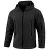 Men's Warm Tactical Fleece Jacket Zip Up Thicken Polar Hoodie Winter Outdoor Sport Hiking Hooded Coat Pocket