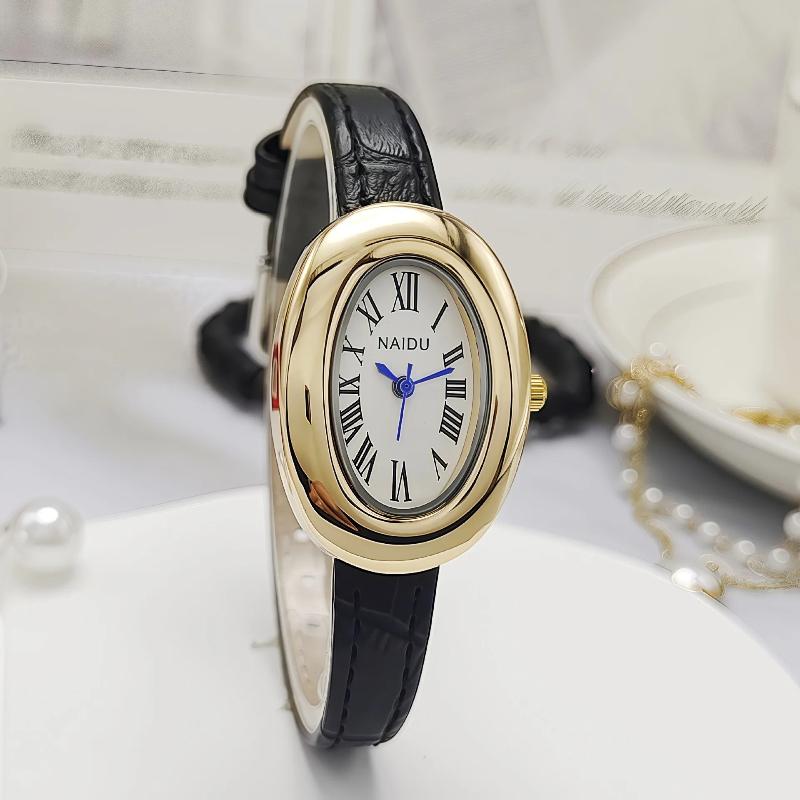 Brand Women Oval Dial Small Watch Fashion Adjustable Steel Strap Quartz Wristwatch Relogio Feminino Gifts Dropshipping