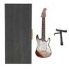 Miniature Electric Guitar Model Wood Music Instrument Decoration Toy with Display Stand Storage Box