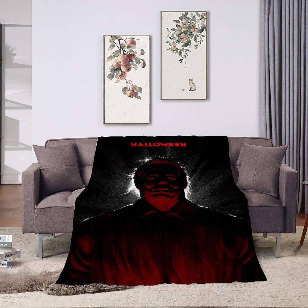 Michael Myers Bed Blanket Halloween Sofa Blankets for Bed Summer Comforter Fluffy Soft Blankets and Bedspreads Cobija Plaid Nap
