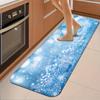 1 шт. анти-усталостные кухонные коврики, рождественские снежинки, водонепроницаемый нескользящий толстый мягкий кухонный коврик, прочный, удобный стоячий коврик для кухни