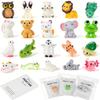 20 Sets Pocket Hug Gift Bulk Tokens Small Thank You Gifts For Colleagues With Mini Resin Animals Inspirational Pocket Hug Cards