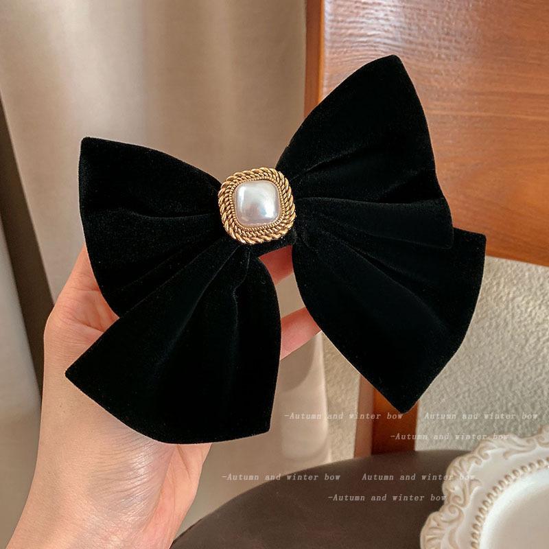 Высококачественная заколка для волос в стиле бант из жатого хлопка для женщин