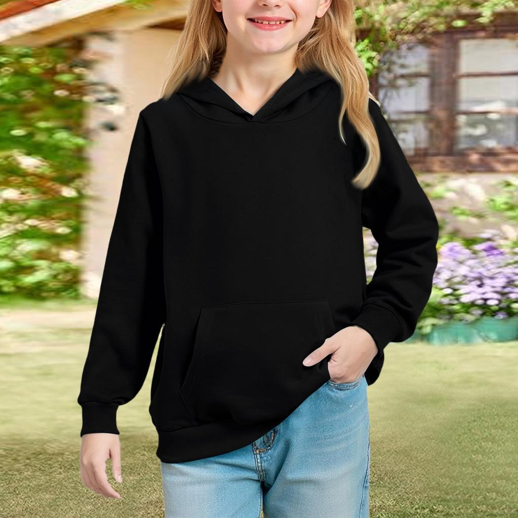 Однотонное худи для подростков - Унисекс пуловер