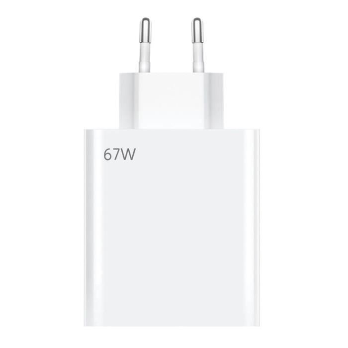 67W Fast Wall Charger - BOOLING - for Xiaomi 13T, 13T Pro, 13 Ultra - USB-A - White