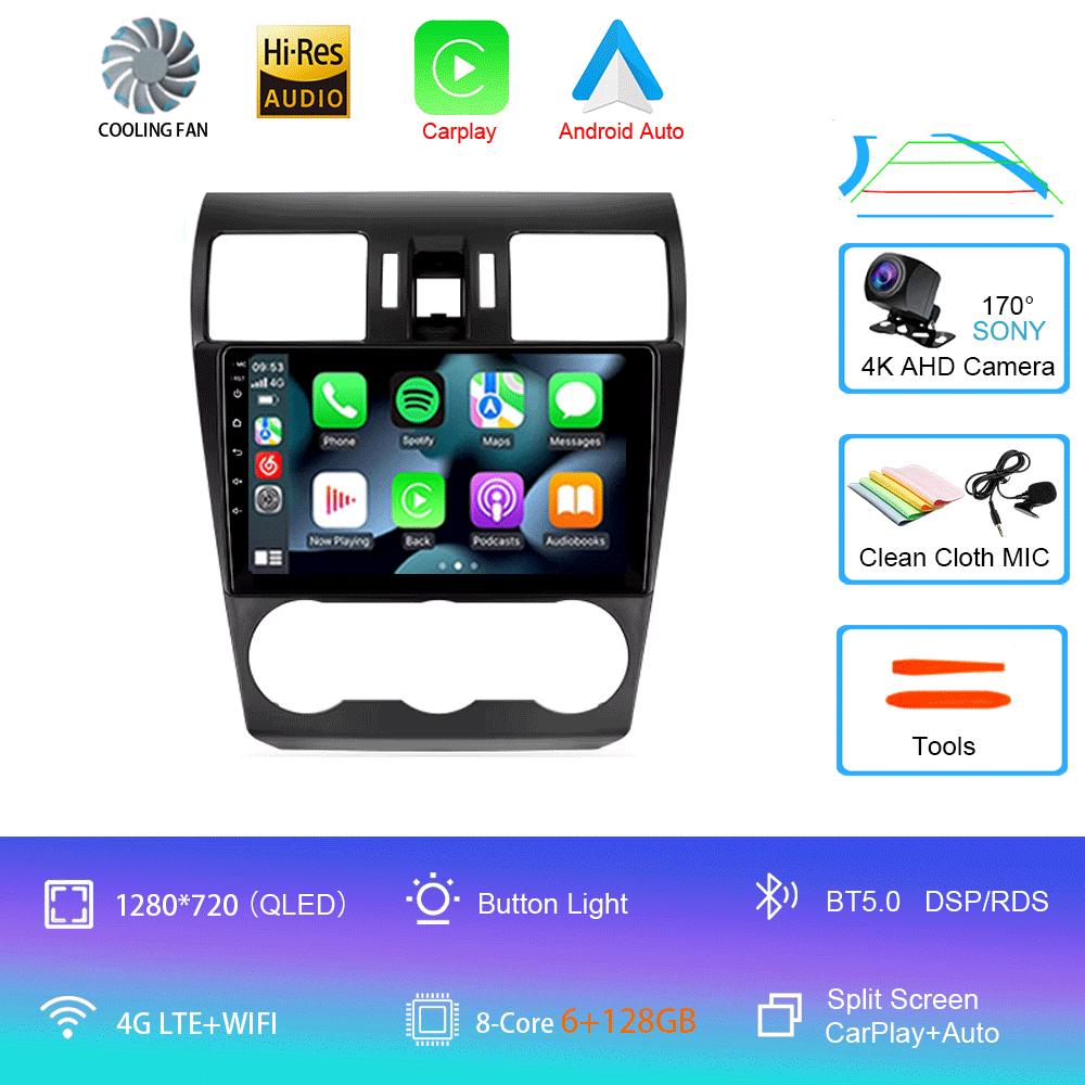 Android 14 Видеоплеер Автомобильный Радиоприемник Carplay Мультимедиа Для Subaru Forester 4 SJ XV WRX 2012- 2018 Автомагнитола GPS Стерео Головное Устройство