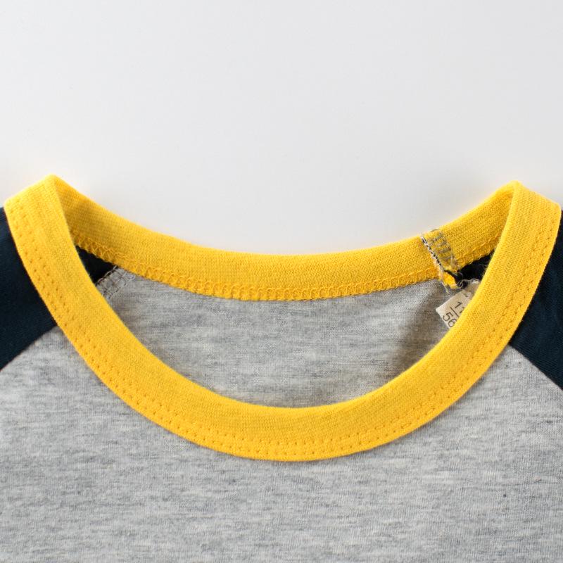 27kids 2025 Летняя футболка для мальчиков в корейском стиле с коротким рукавом для малышей