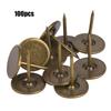 100Pcs Upholstery Nail Flat Head Cyan Bronze Iron Decorative Pin Sofa Furniture Accessories16 X