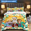 Golden laday Friendship 3pcs K-pop music group Bedding set,Ideal for Bedroom, Dormitory,Including Duvet Cover And 2pcs Pillowcases,Fan gifts
