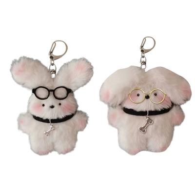 Милый брелок в виде кролика, стильный брелок для телефона, кошелька, рюкзака, аксессуар для ключей для женщин и девочек