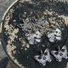 Серьги в виде черепа на Хэллоуин для женщин, темные панк-серьги с капающей масляной бабочкой, страшные серьги-подвески в виде лица привидения