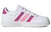 adidas Кеды для скейтбординга Neo Breaknet 2.0, нескользящие, низкие, детские, Белый Розовый, Детские HP8959