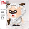 Lezi 8183 Old Smart Sheep Stupid Wolf Cartoon Animal Monster Pet DIY Mini Diamond Blocks Bricks Building Toy for Children No Box