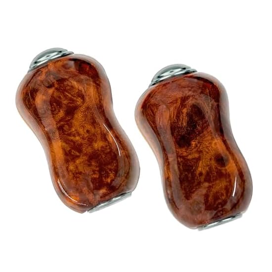 VISPREA Wooden Knob 2-Pack Power Reel Handle Knob Compatible with Shimano and Daiwa Fishing Reels, B