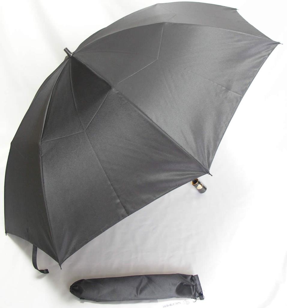 Maehara Koei Shoten Maehara Umbrella Folding Chambray Bronze Gold Colored Handle Men's