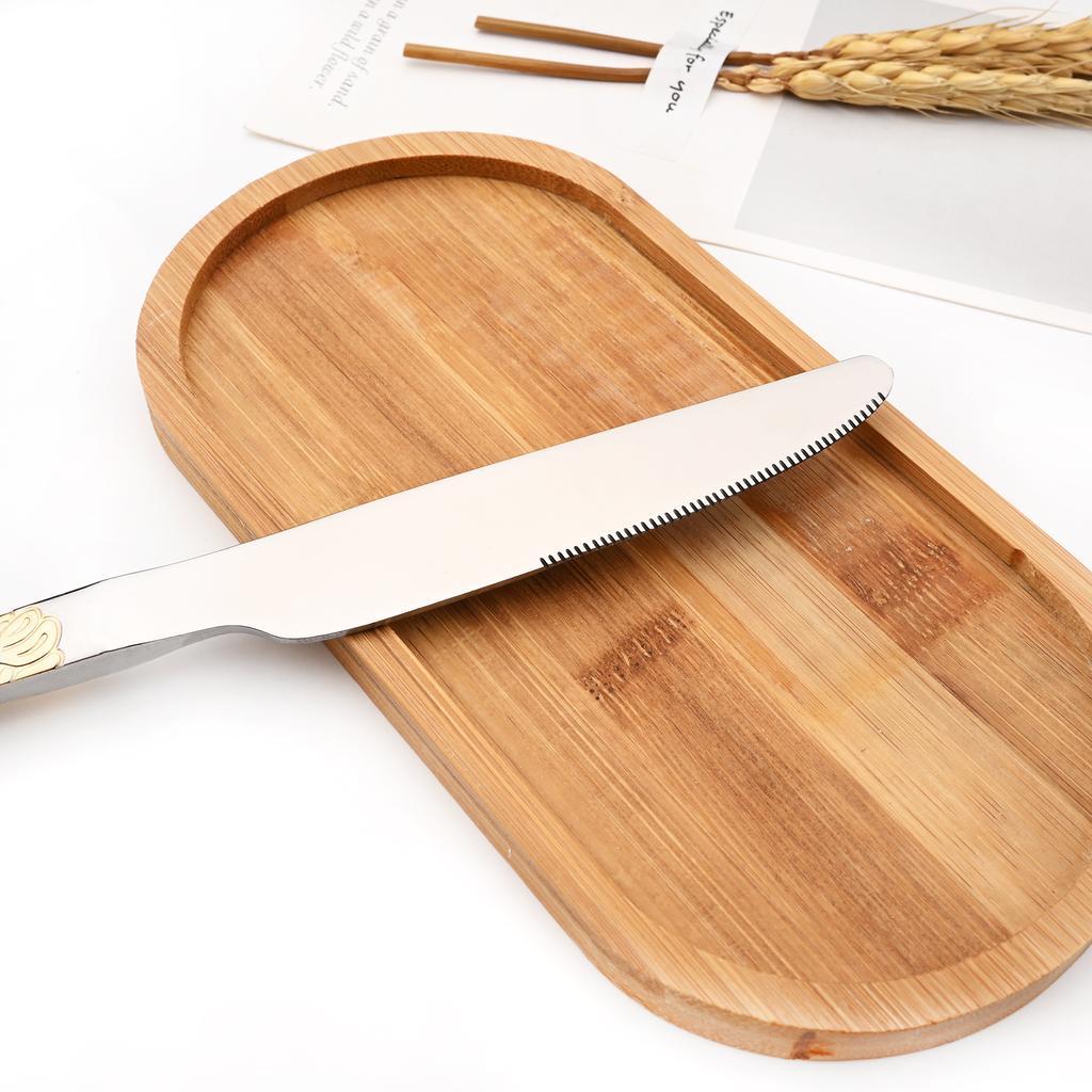 Винтажный набор столовой посуды в стиле вестерн, 24 шт., столовые приборы из нержавеющей стали 304, столовые приборы, светильник, роскошный стиль, обеденный нож, вилка, ложка, набор посуды