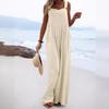 Women's Solid Color Casual Button Jumpsuit - European & American Style