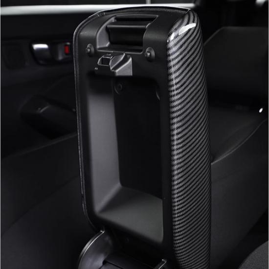 Carbon fiber Central Storage Box Decor Cover 1pc For Toyota Corolla -2025
