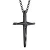 Ожерелье с крестом, хирургическая нержавеющая сталь, крест, черный аксессуар [ChainsHouse] Мужская женская