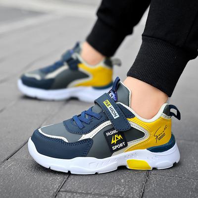 Детская обувь 110 мальчиков спортивная обувь для средних и старших мальчиков обувь осень и зима новая водонепроницаемая кожаная поверхность ученики начальной школы бегают